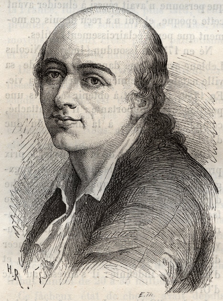 Jean-Claude Delametherie (Jean Claude la metherie) (1743-1817) Francuski przyrodnik, mineralog i paleontolgista. autorstwa Unknown artist