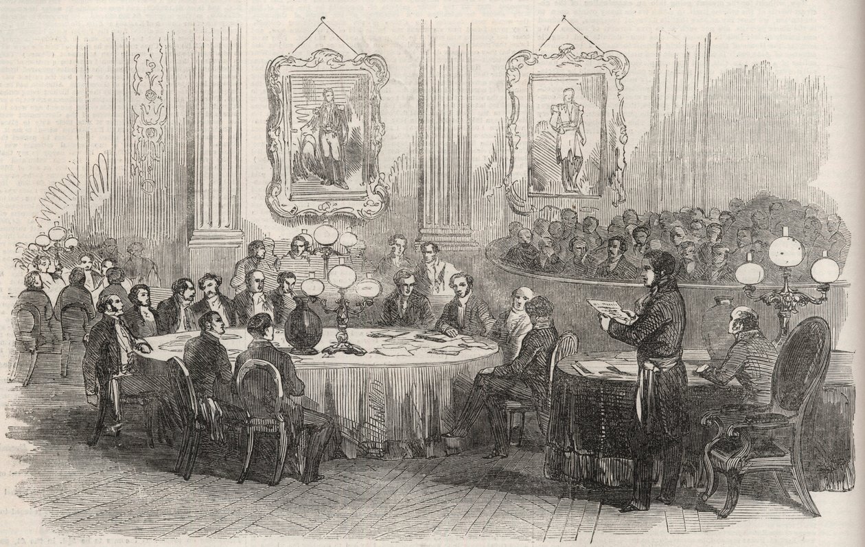 Jean-Jacques (Jean Jacques) Berger (1790-1859) prefekt Sekwany, proklamujący głosy na imperium burmistrzom Arrondissenses, Paryż autorstwa Unknown artist