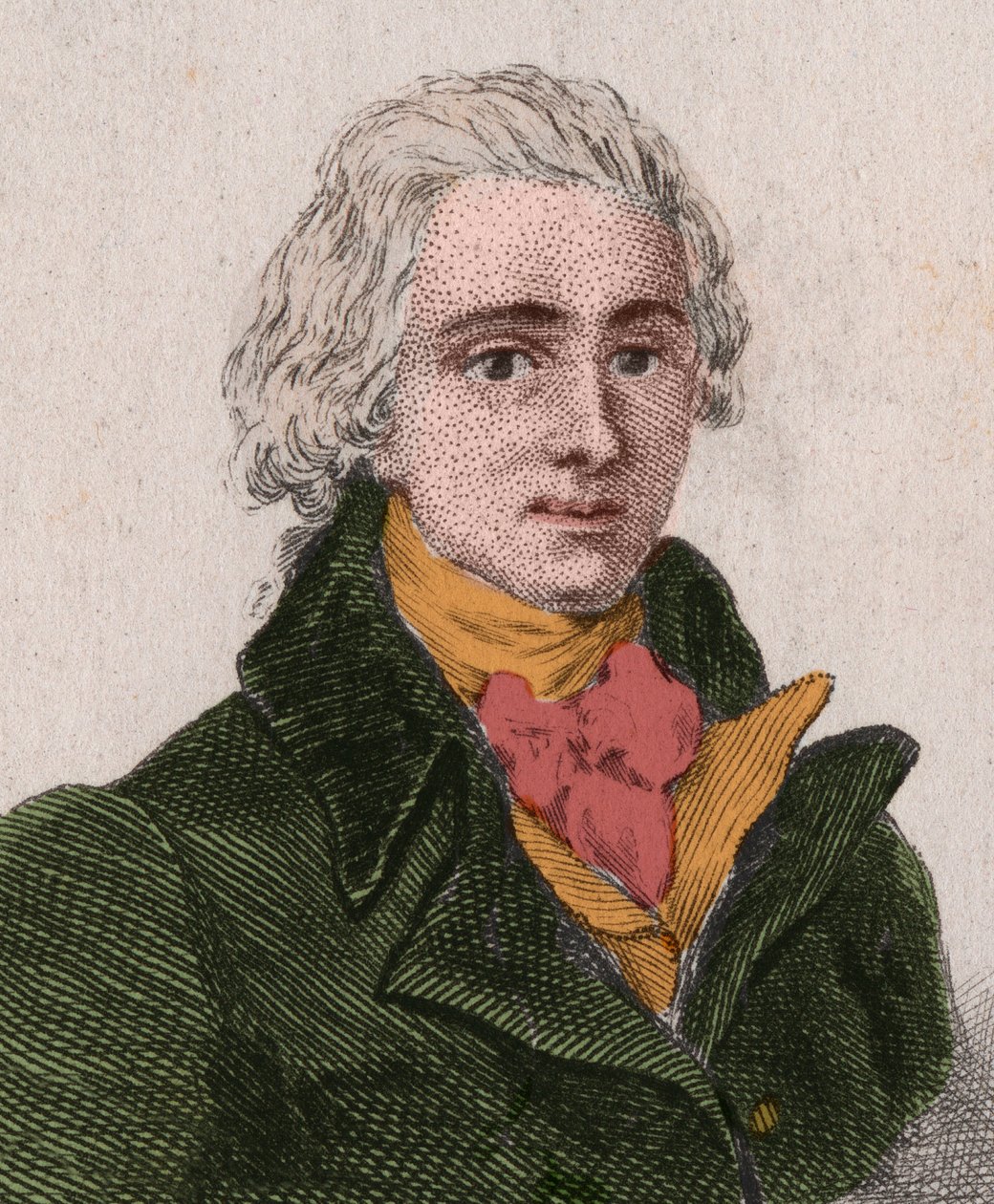 Jean-Pierre-Claris (Jean Pierre Claris) de Florian (1755-1794), dramaturg, powieściopisarz, poeta, bajkopisarz francuski (1755-1794). Grawerowanie z 1876 roku. autorstwa Unknown artist