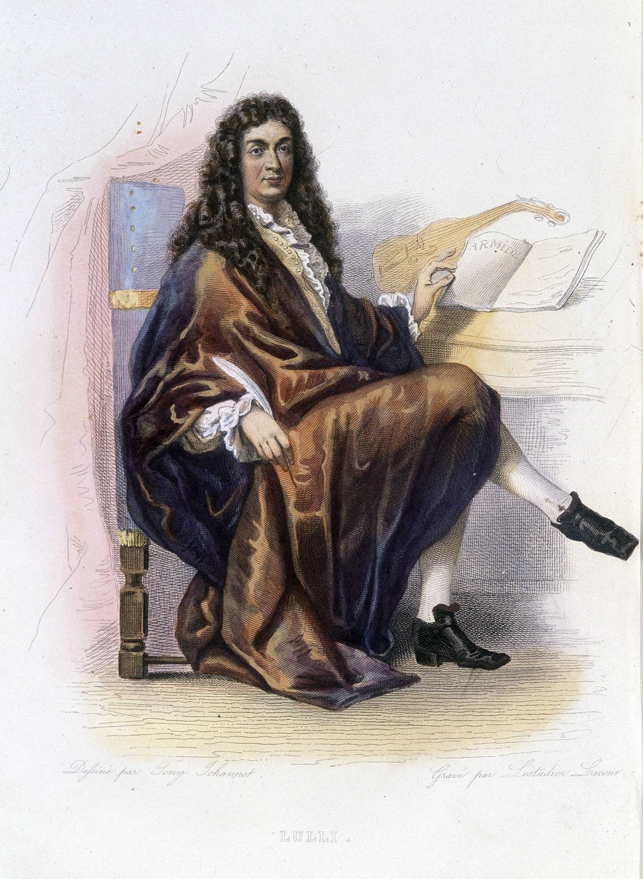 Jean Baptiste Lully (1632-1687) - w „Le Plutarque francais” ”, wyd. Mennechet autorstwa Unknown artist
