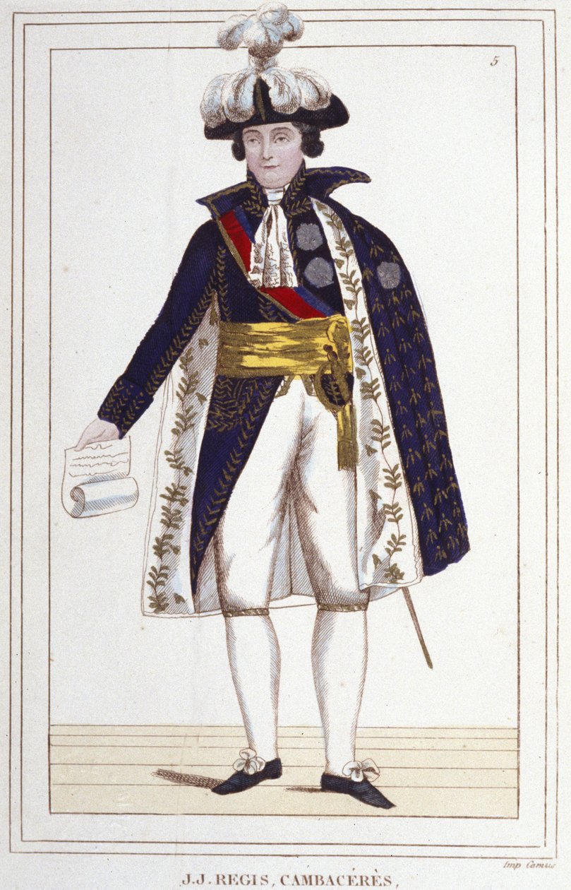 Jean Jacques Régis de Cambacérès (1753-1824), francuski prawnik i polityk. Grawerowanie z 1830 roku. autorstwa Unknown artist