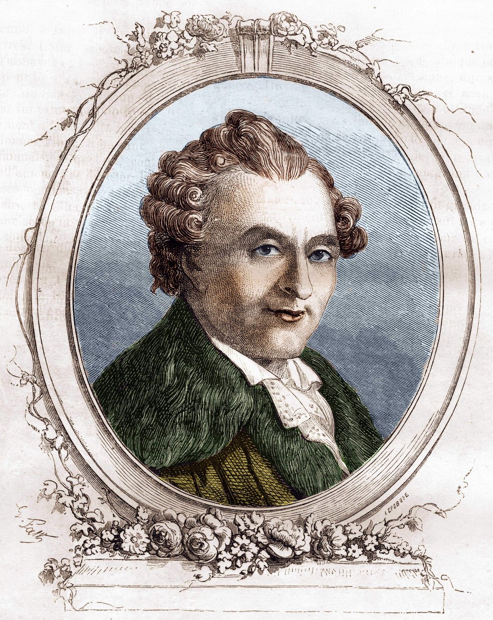 Jean Michel Sedaine. Francuski dramaturg 1719-1797. autorstwa Unknown artist