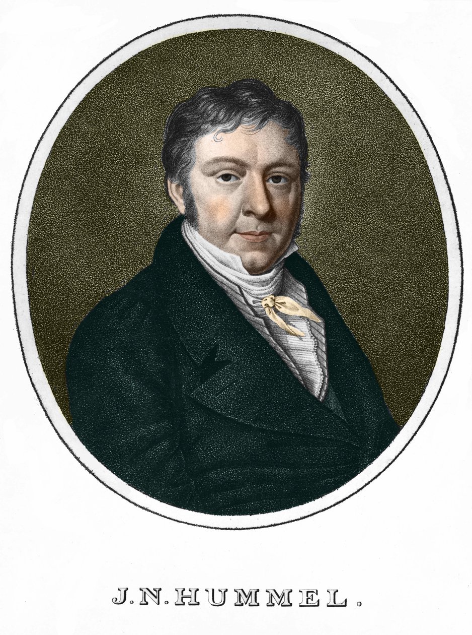 Jean Nepomucen (Jean-Nepomucen) Hummel (Johann Nepomuk Hummel) (1778-1837). Austriacki pianista i kompozytor autorstwa Unknown artist