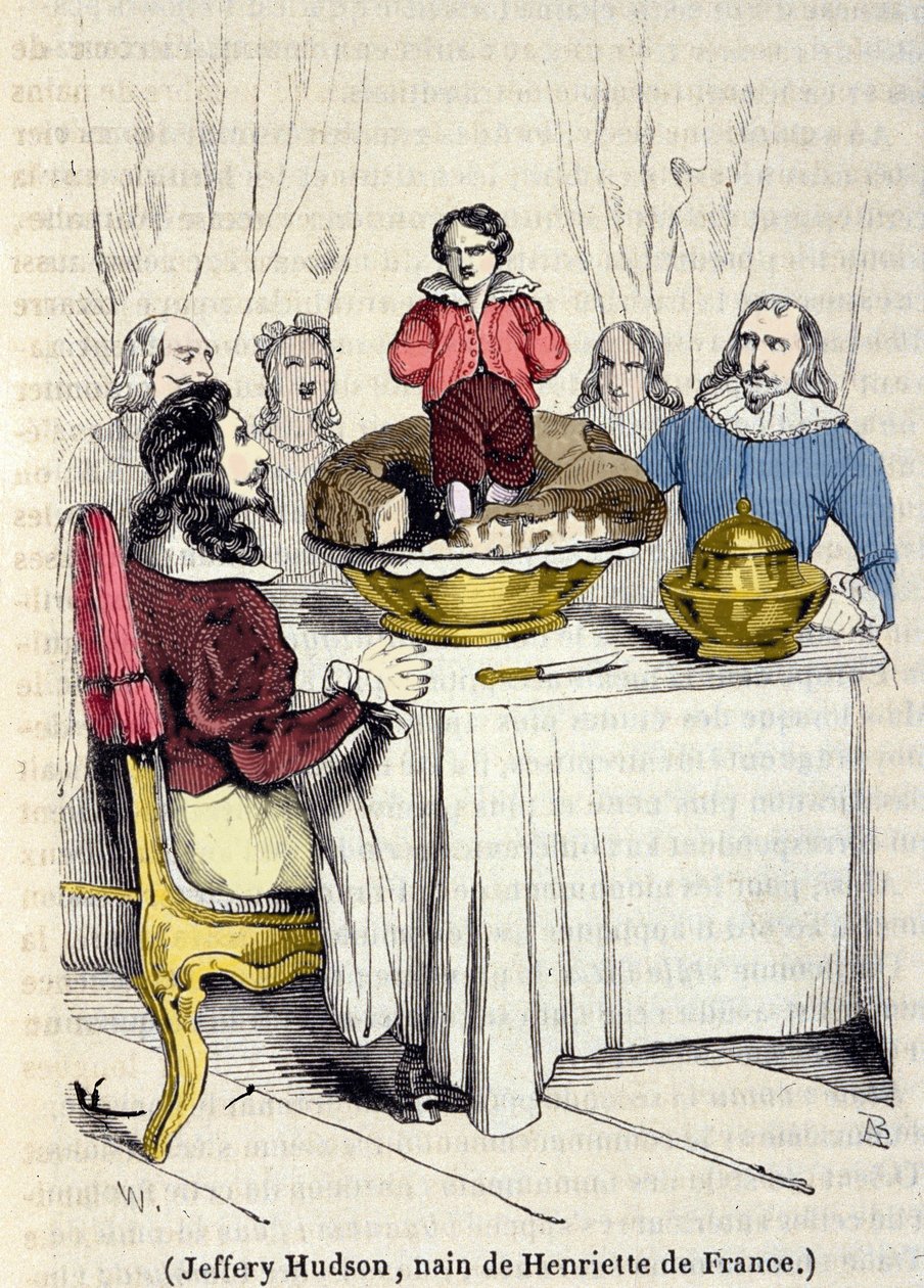 Jeffrey Hudson (1619-1682), karzeł królowej Anglii Henriette Marie z Francji (1609-1669). autorstwa Unknown artist
