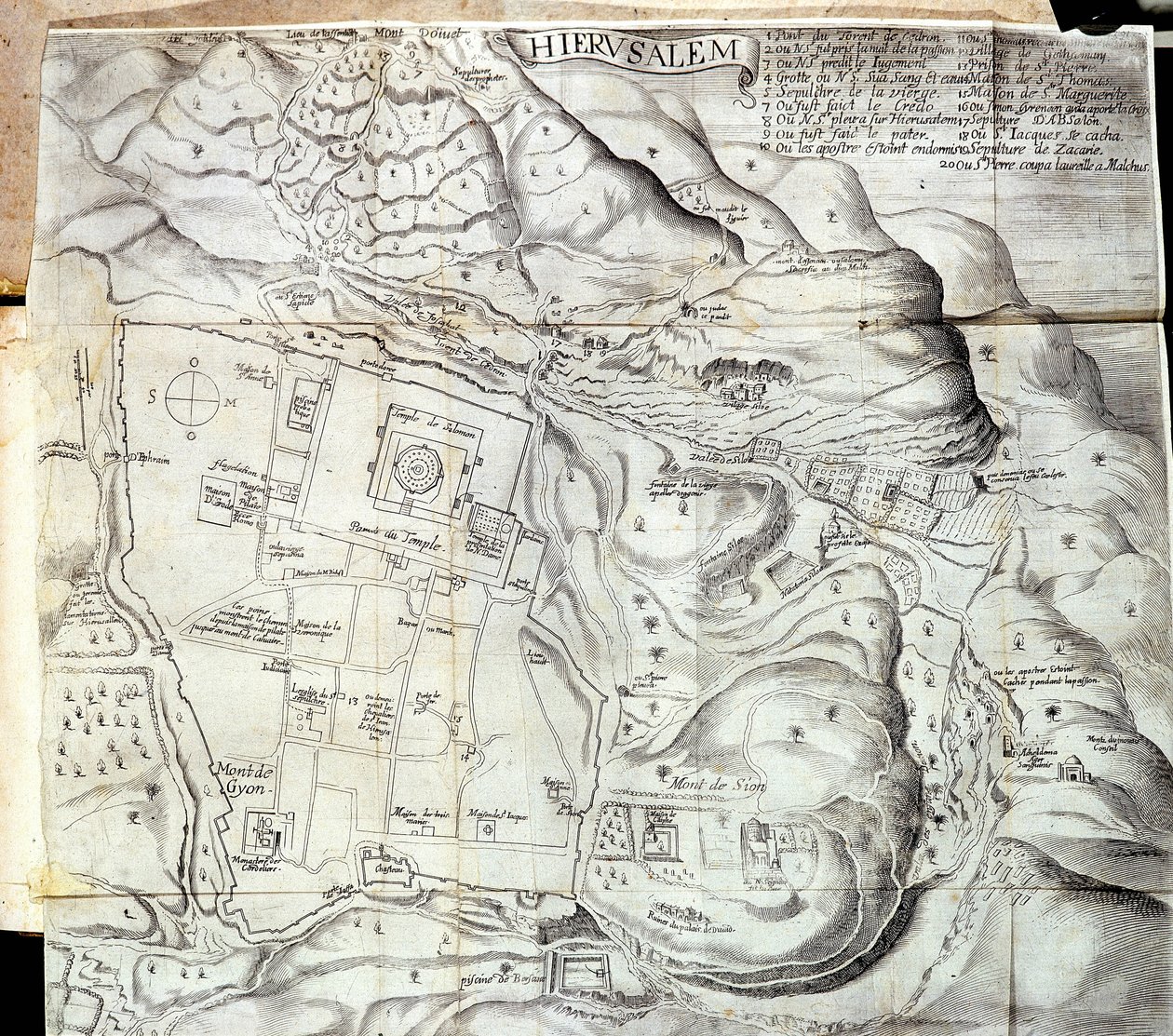 Jerozolima - w „Podróży Lewantu dokonanej na rozkaz króla w roku 1621”, wydanej w 1629 roku autorstwa Unknown artist