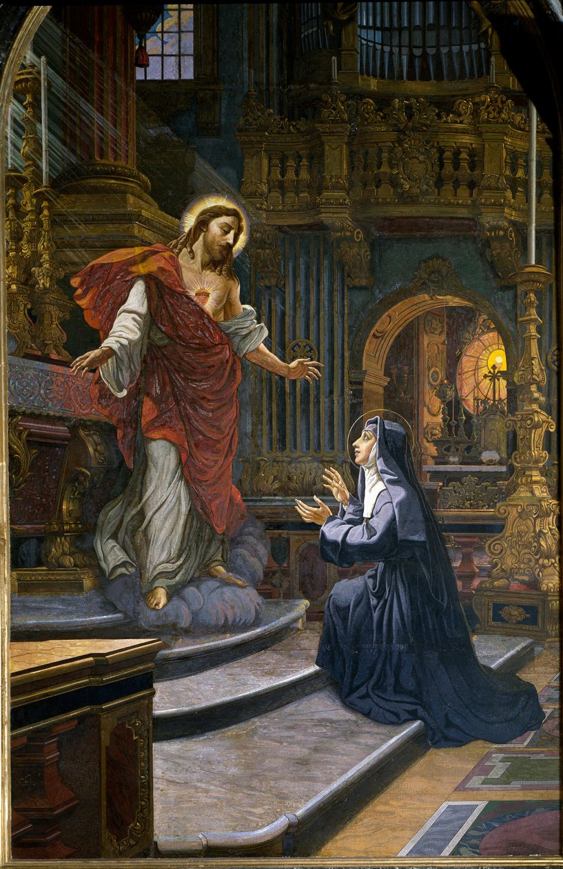 Jezus ukazujący się św. Bazylika św. Piotra w Rzymie (Vaticano, San Pietro) autorstwa Unknown artist