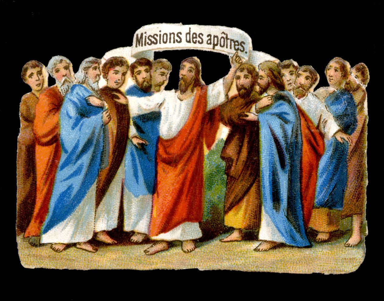 Jezus powierza ich misje apostołom - Chromo. autorstwa Unknown artist