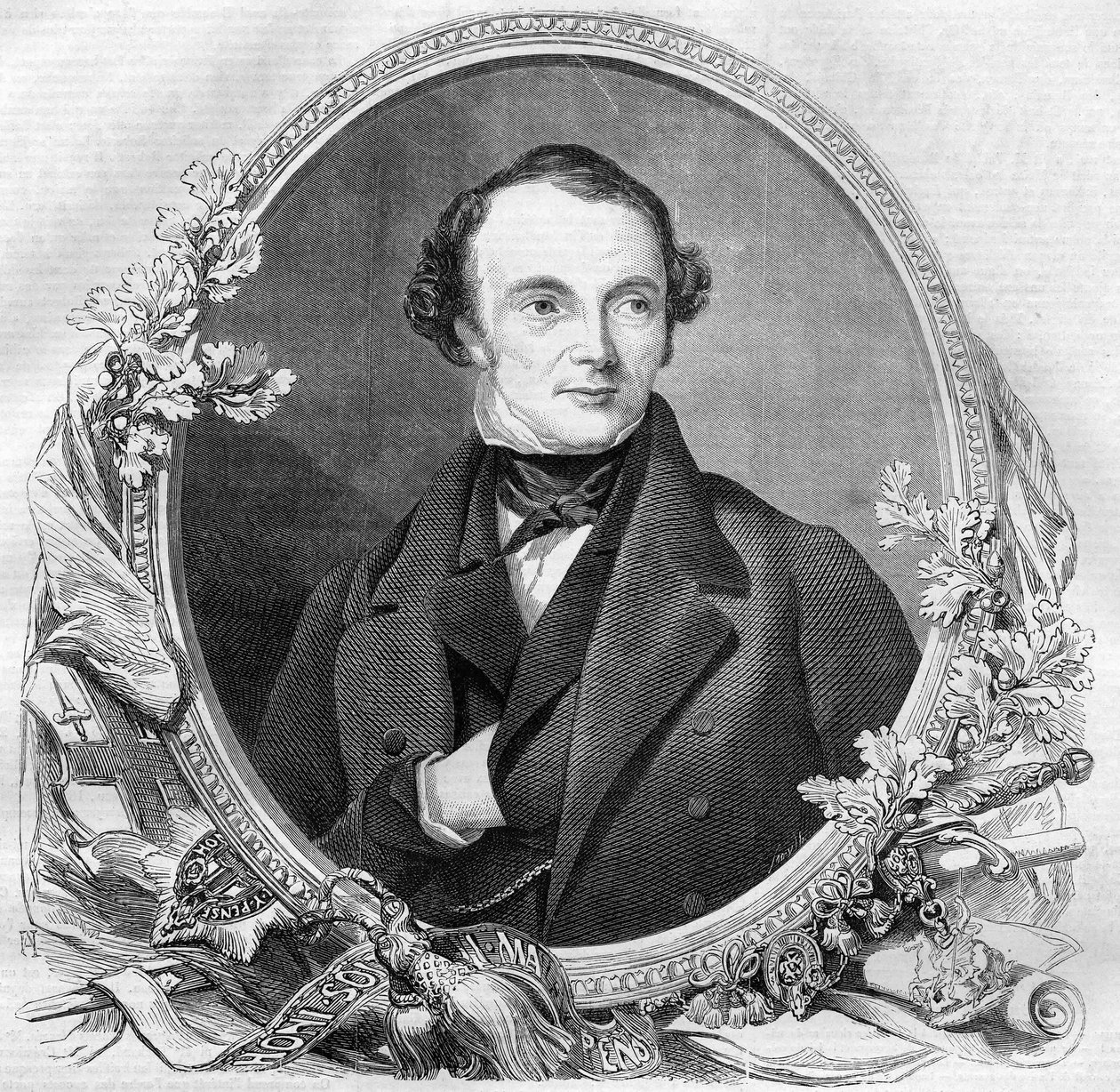 John Russell (1792-1878), brytyjski grawerowanie polityk z 1860 roku. autorstwa Unknown artist