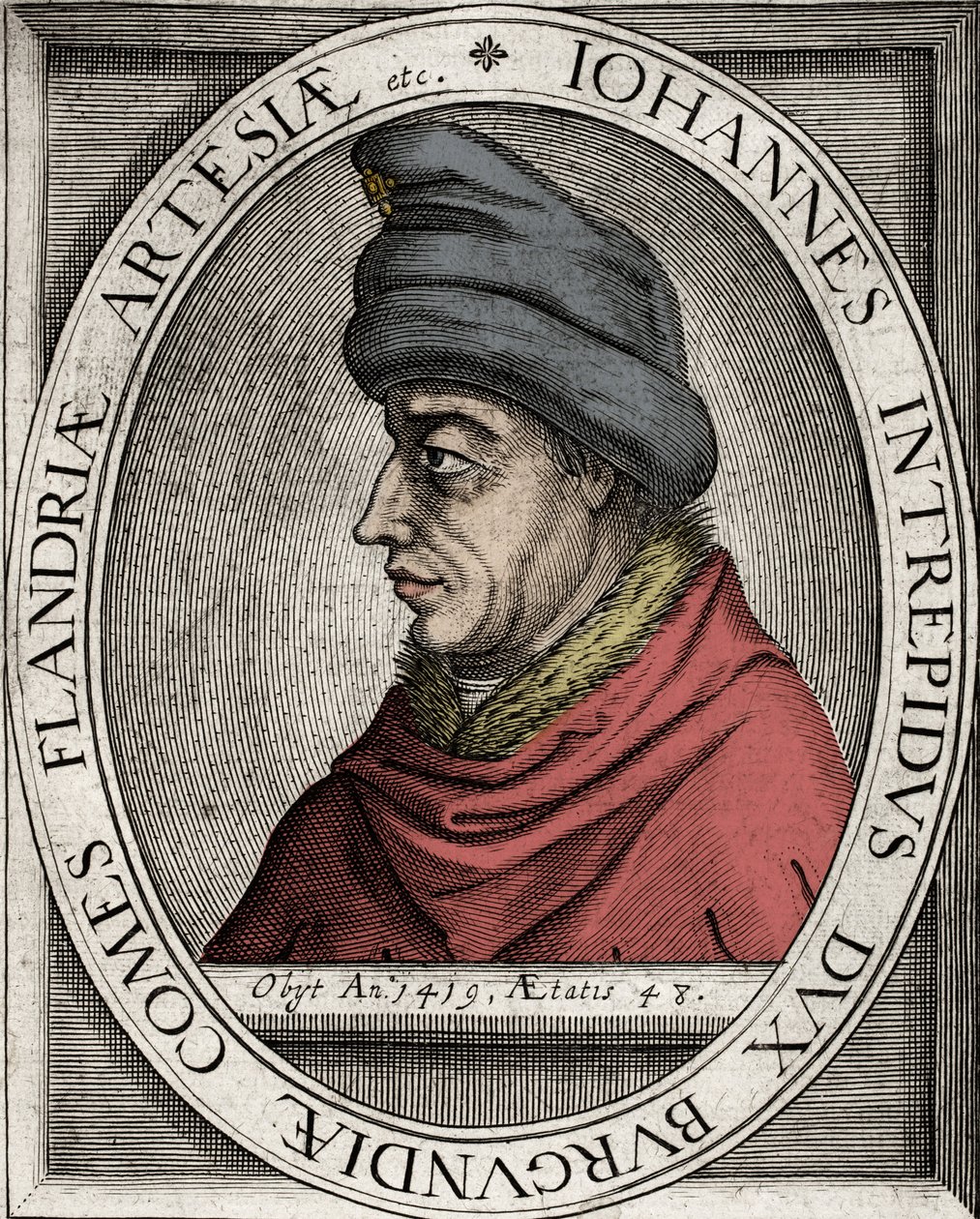 Jan Nieustraszony - Portret Jana bez strachu, księcia Burgundii (Jan I Burgundii) (1371-1419) - rycina z XVII wieku autorstwa Unknown artist