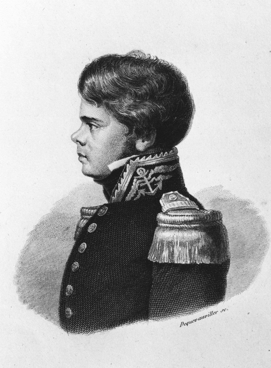 Jules Poret de Blosseville. Francuski odkrywca, żeglarz i geograf. 1802-1833. autorstwa Unknown artist