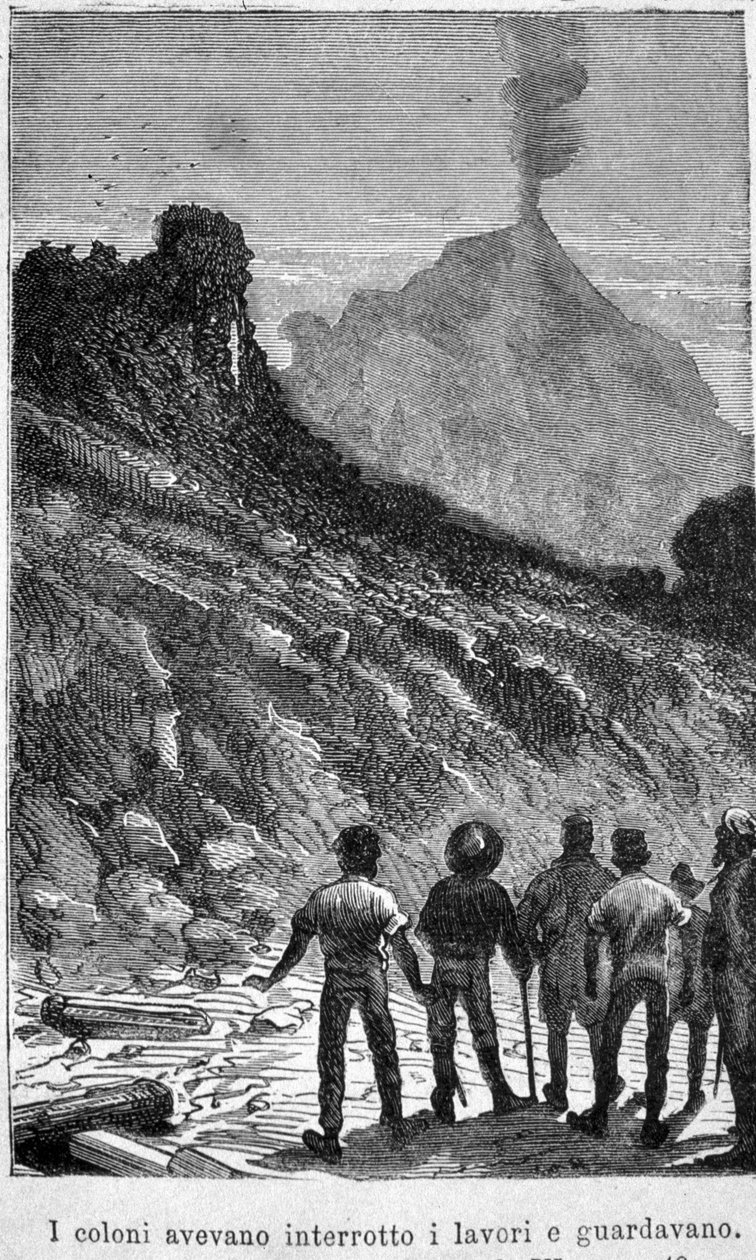 Juliusz Verne: Tajemnicza wyspa. Ilustracja z XIX wieku. autorstwa Unknown artist