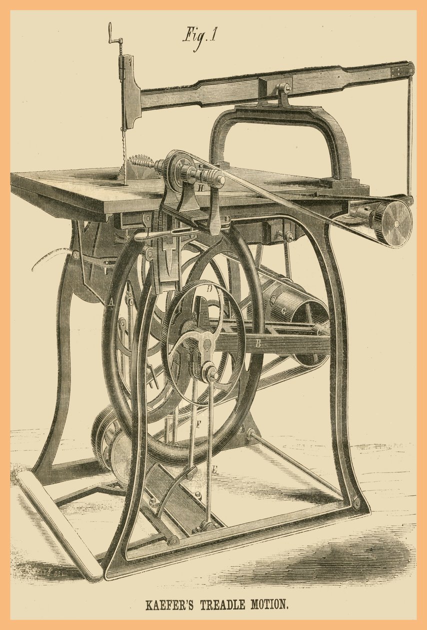 Kaefers Treadle Motion autorstwa Unknown Artist