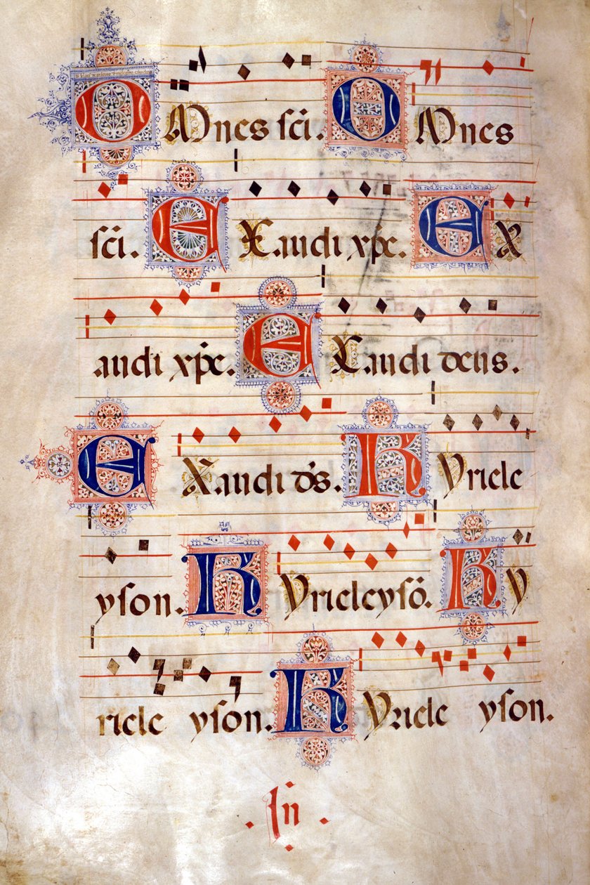 Kyrie z chóru Crescenzago, koniec XV wieku. Bibioteca di Sant