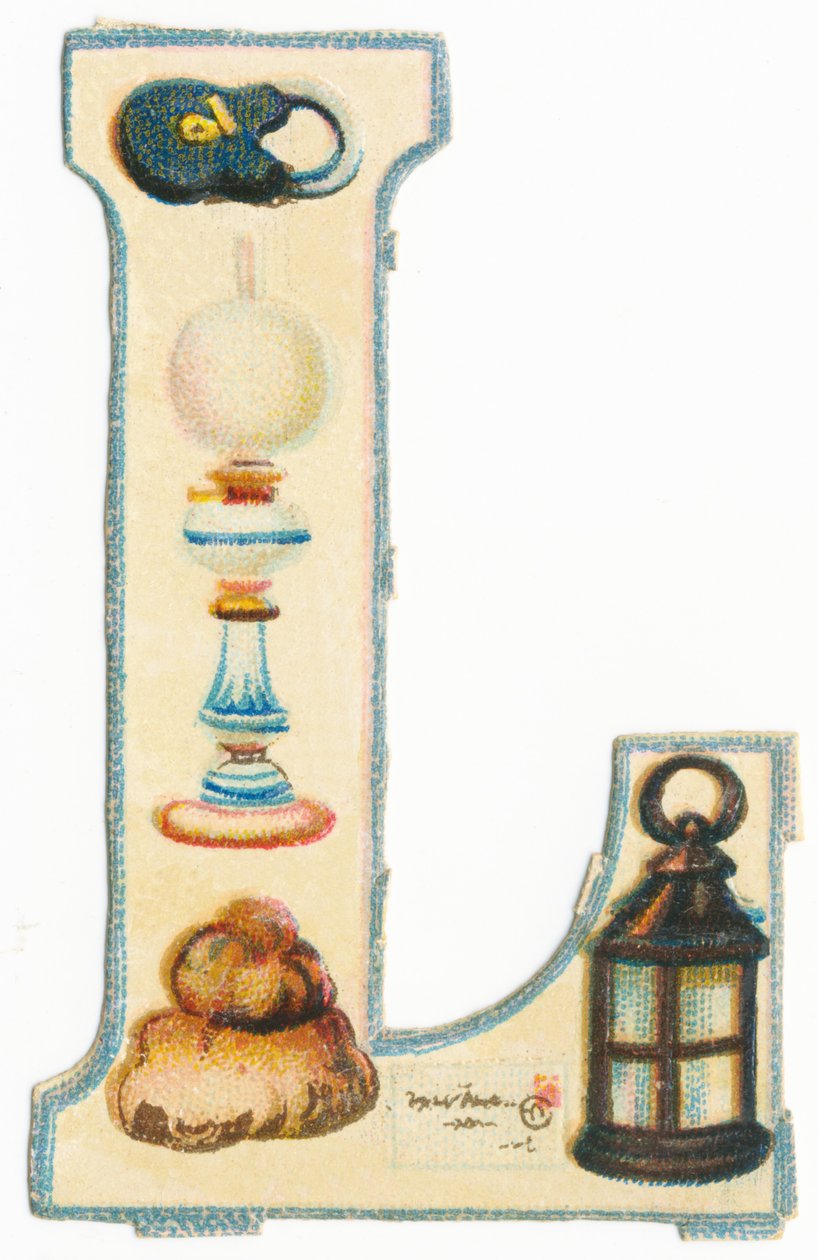 L: zamek, lampa, dużo, list, latarnia (kolor lito) autorstwa Unknown artist