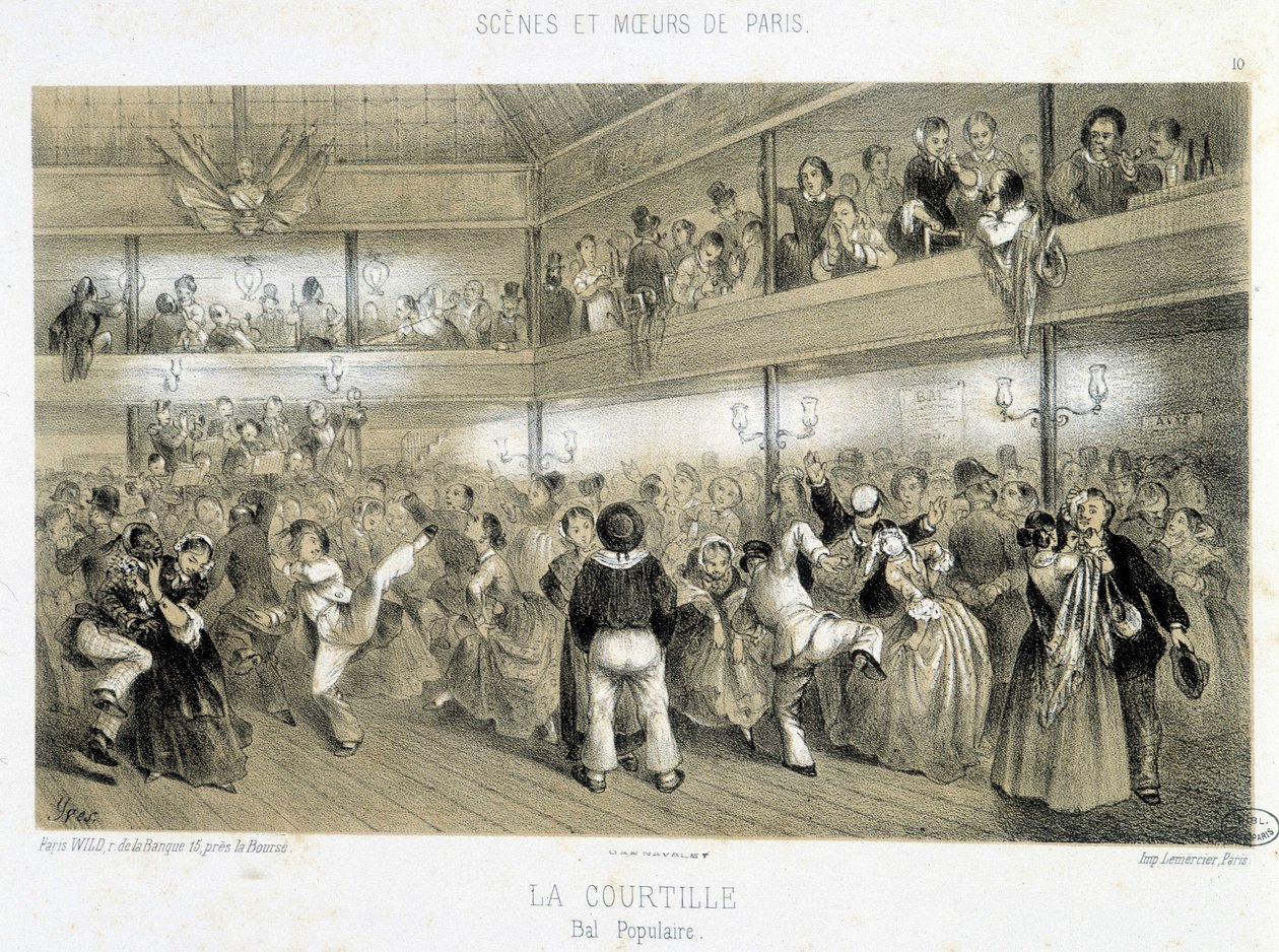 La Courtille: bal ludowy - XIX wiek autorstwa Unknown artist