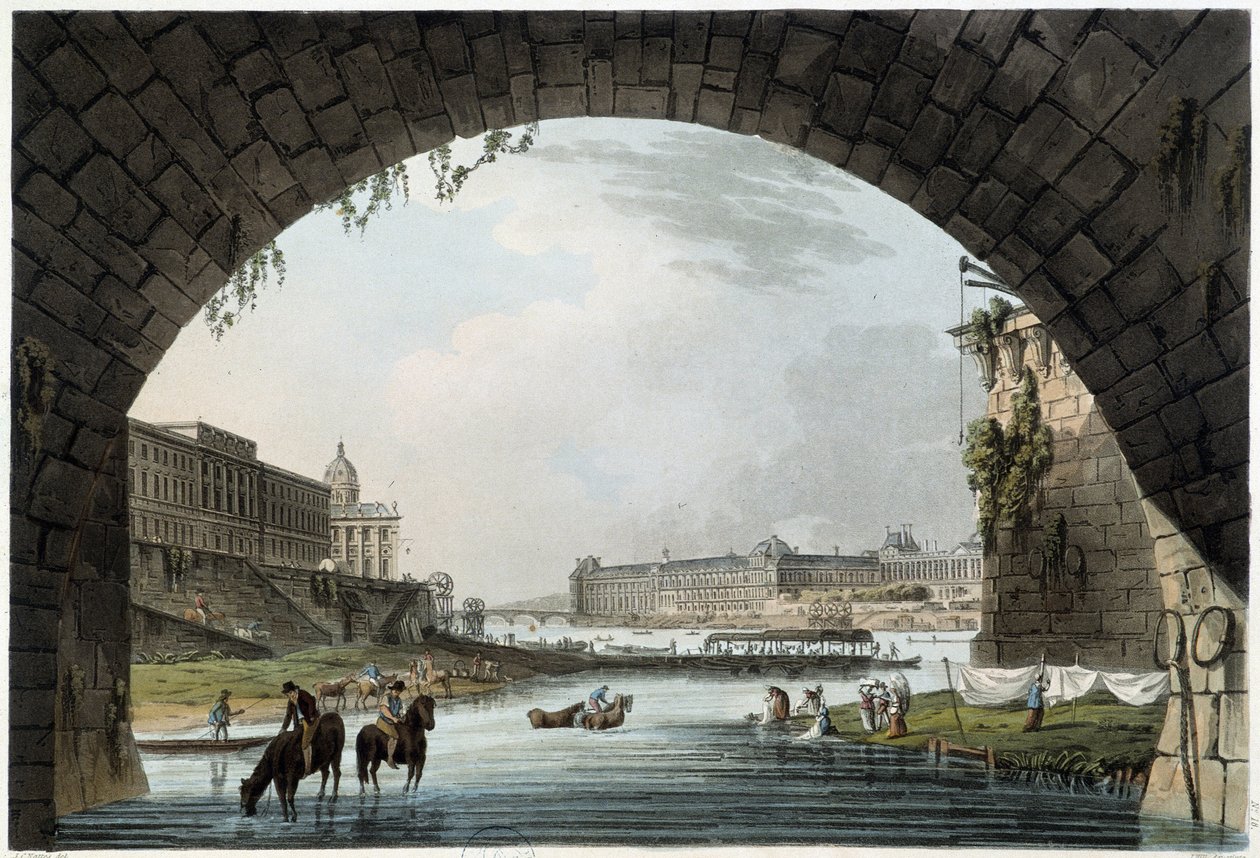 La Monnaie, 4 Narody w Paryżu widziane przez J.C.Matsa, Wyd. W.Miller w Londynie-1806 autorstwa Unknown artist