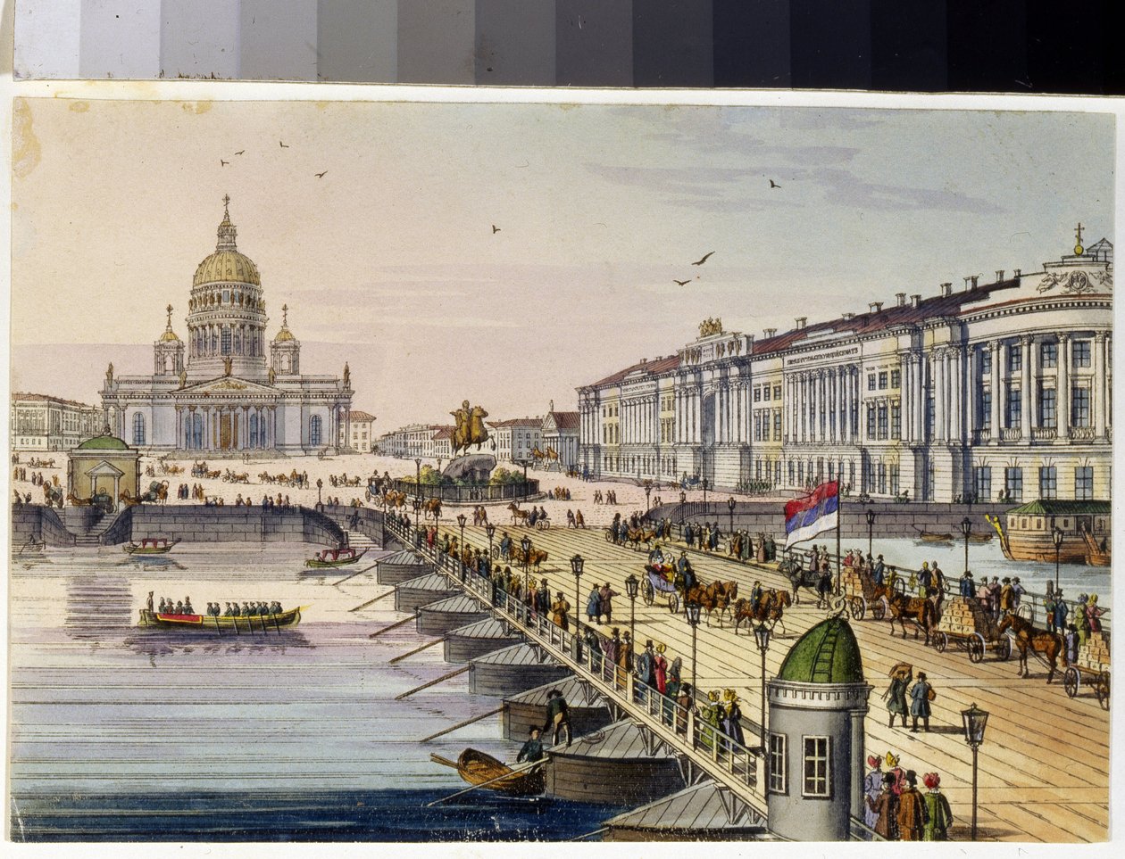 Sobór św. Izaaka i plac Senatu w Sankt Petersburgu (Album Marie Taglioni autorstwa Unknown artist