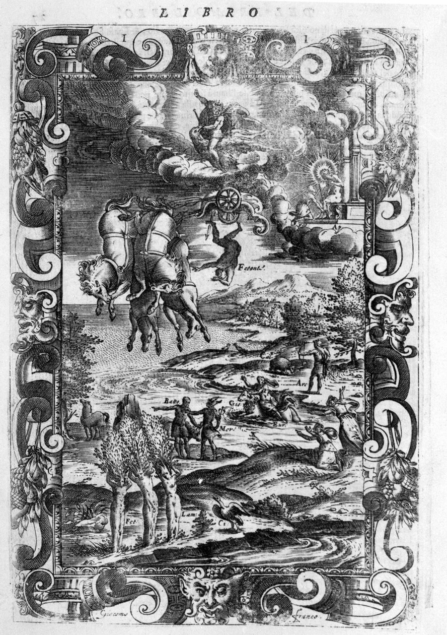 The Fall of Phaeton (Phaethon) – w „”Les Metamorphoses”” Ovide – Editions de Paris autorstwa Unknown artist