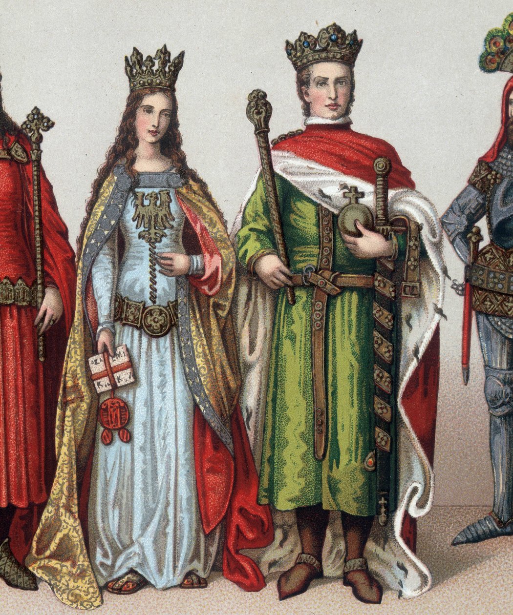 Władysław II lub V Jagiellon (1350-1434), wielki książę litewski i król polski. Chromolitografia XIX wieku. autorstwa Unknown artist