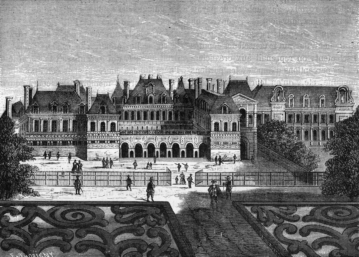 Były kardynał Palais, obecnie Palais Royal w Paryżu - w „Histoire de France” Henri Martina, sd. 19 wiek autorstwa Unknown artist