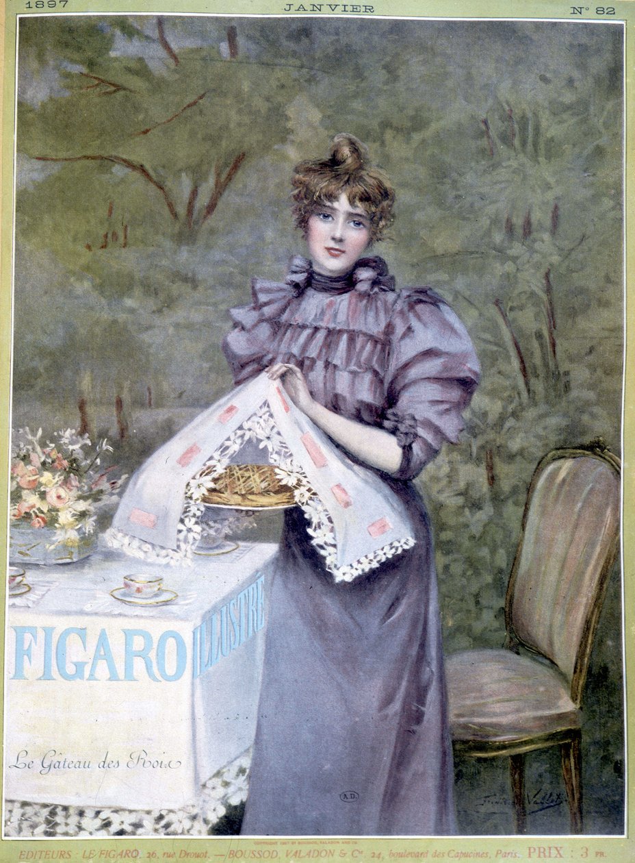 Ciasto królewskie autorstwa Frédérica Valleta - w „”Figaro Illustré””, styczeń 1897 autorstwa Unknown artist