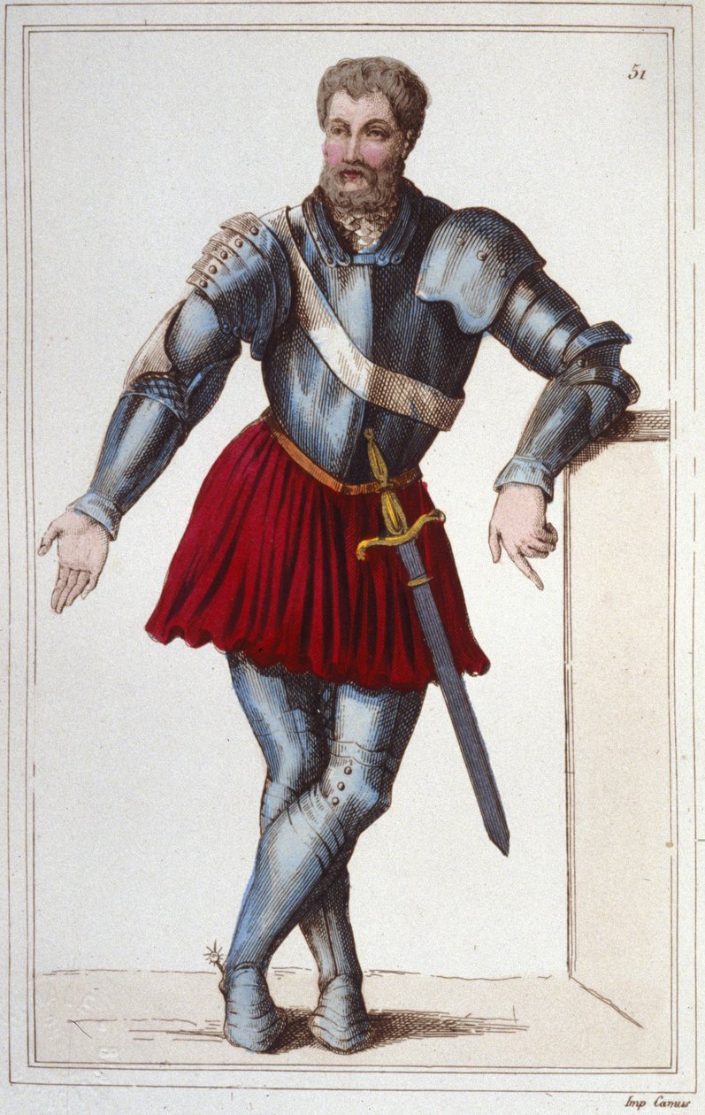 Rycerz Bayard (1475-1524) grawerujący 1830 autorstwa Unknown artist