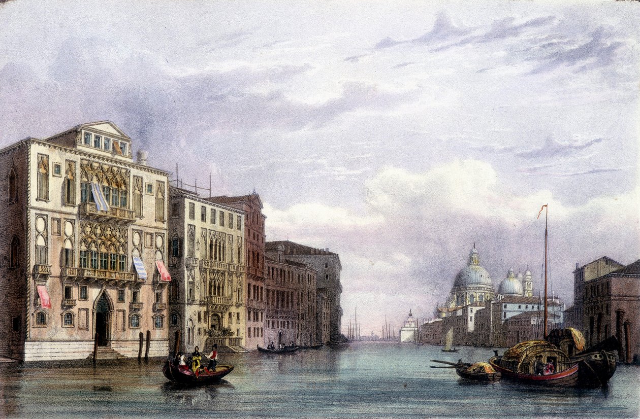 Le grand canal - w „Albumie głównych widoków Wenecji” il. przez Marco Moro, wyd. Gio Brizeghel, v.1840 autorstwa Unknown artist