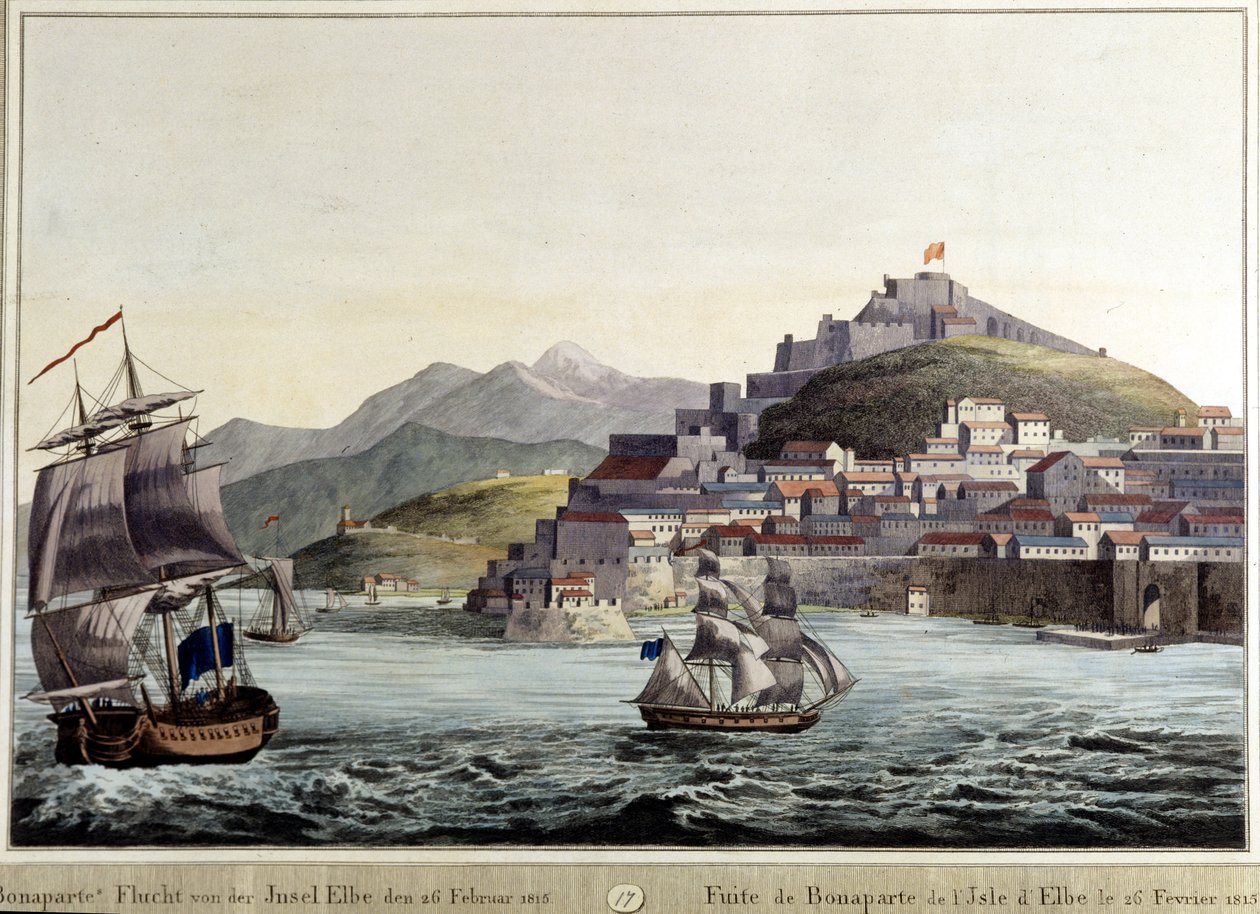 Wyciek Napoleona Bonaparte z wyspy Elba 26.02.1815. autorstwa Unknown artist