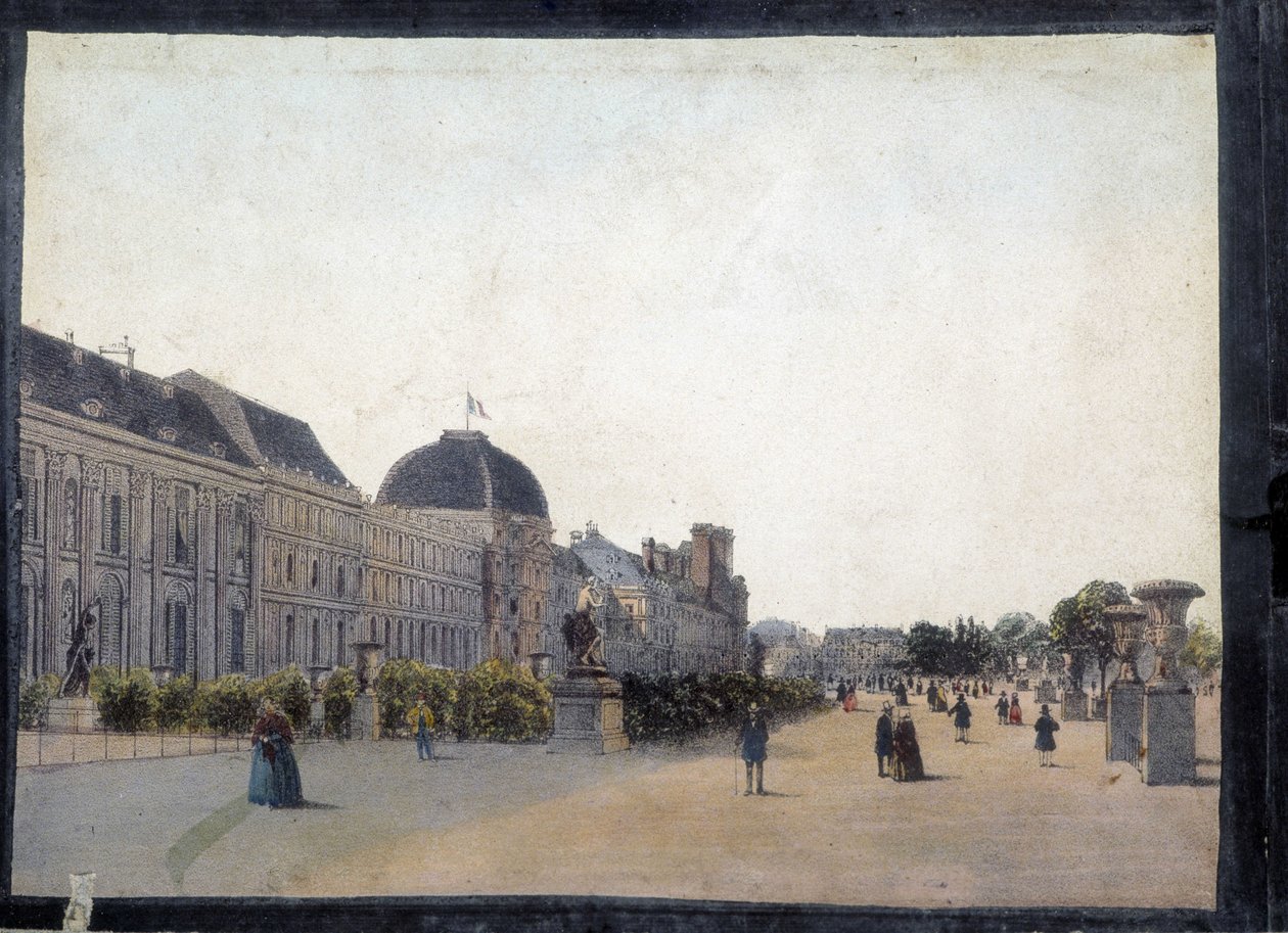 Les Tuileries – w „”Widokach Paryża dla Panoptic Polyorama””, około 1850 r. autorstwa Unknown artist