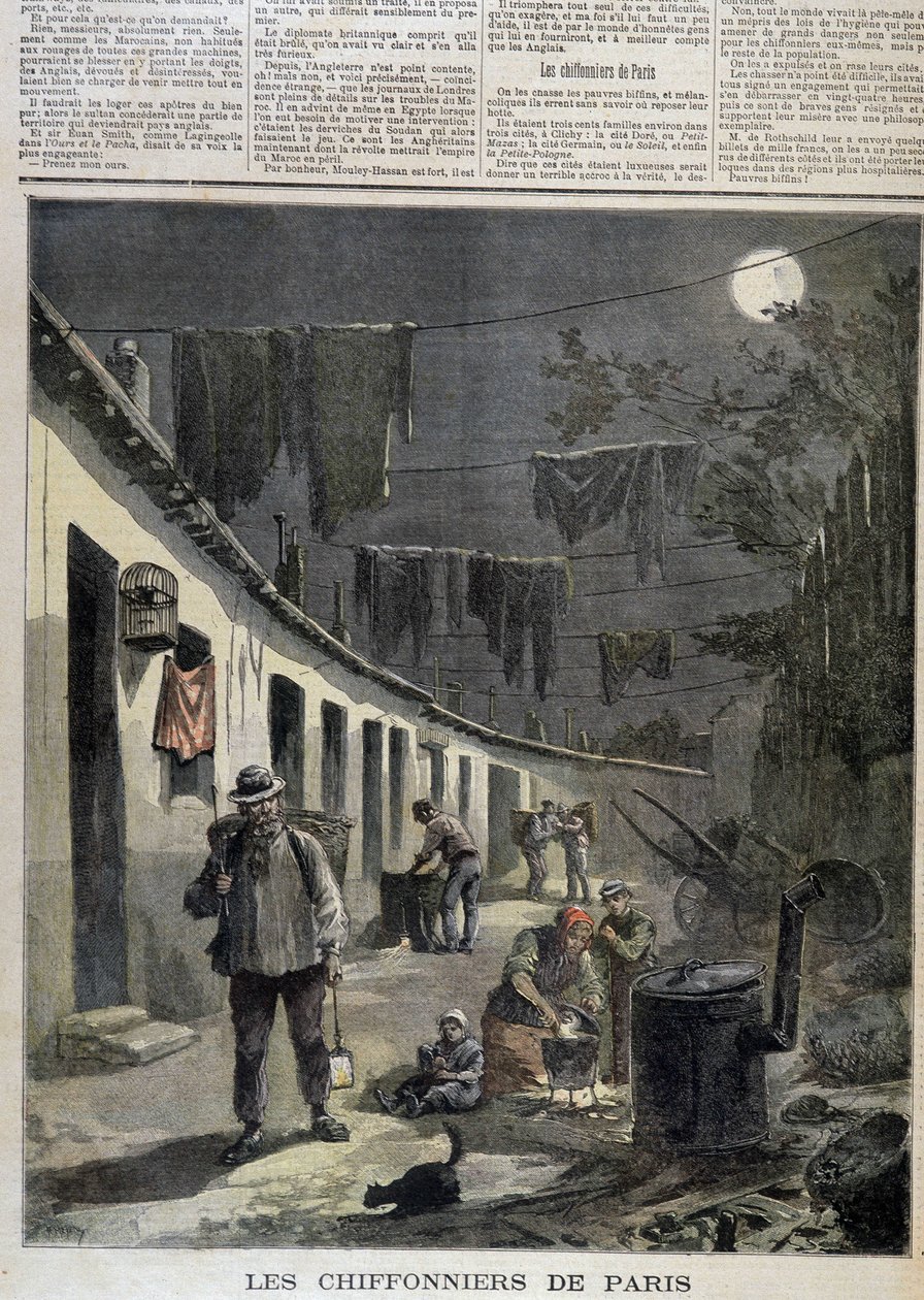 Zbieracze z Paryża - w „Le Petite Journal” autorstwa Unknown artist