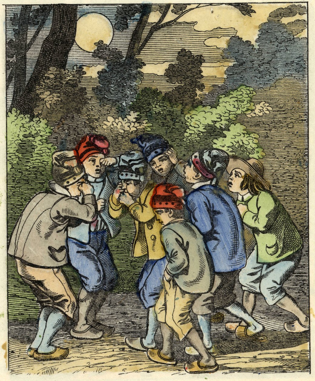 Mały Poucet i jego bracia Zagubieni w lesie. Ilustracja do bajki „Le Petit Poucet” autorstwa Charlesa Perraulta autorstwa Unknown artist