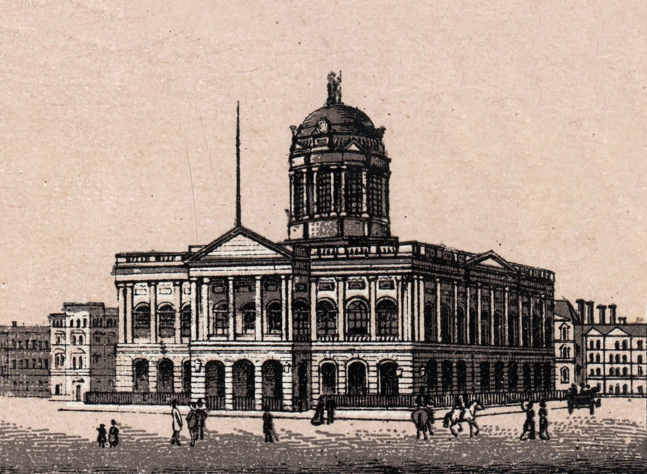 Liverpool, Anglia: widok na ratusz. w „” Świat ilustruje 168 odsłon”” Niedatowany (koniec XIX wieku) autorstwa Unknown artist