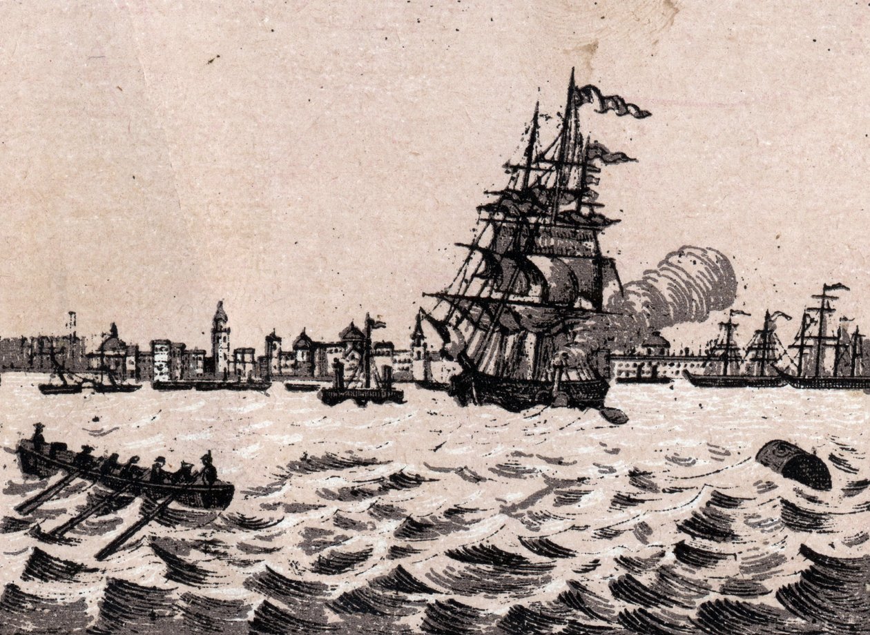 Liverpool, Anglia: widok na port (port, port). w „” Świat ilustruje 168 odsłon”” Niedatowany (koniec XIX wieku) autorstwa Unknown artist