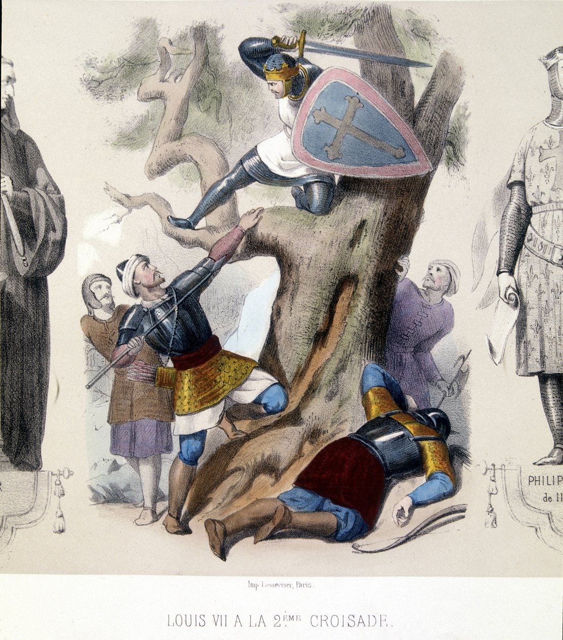 Ludwik VII Młody (1120/1180), podczas II wyprawy krzyżowej kierował Kapetienami (1147/1149). autorstwa Unknown artist