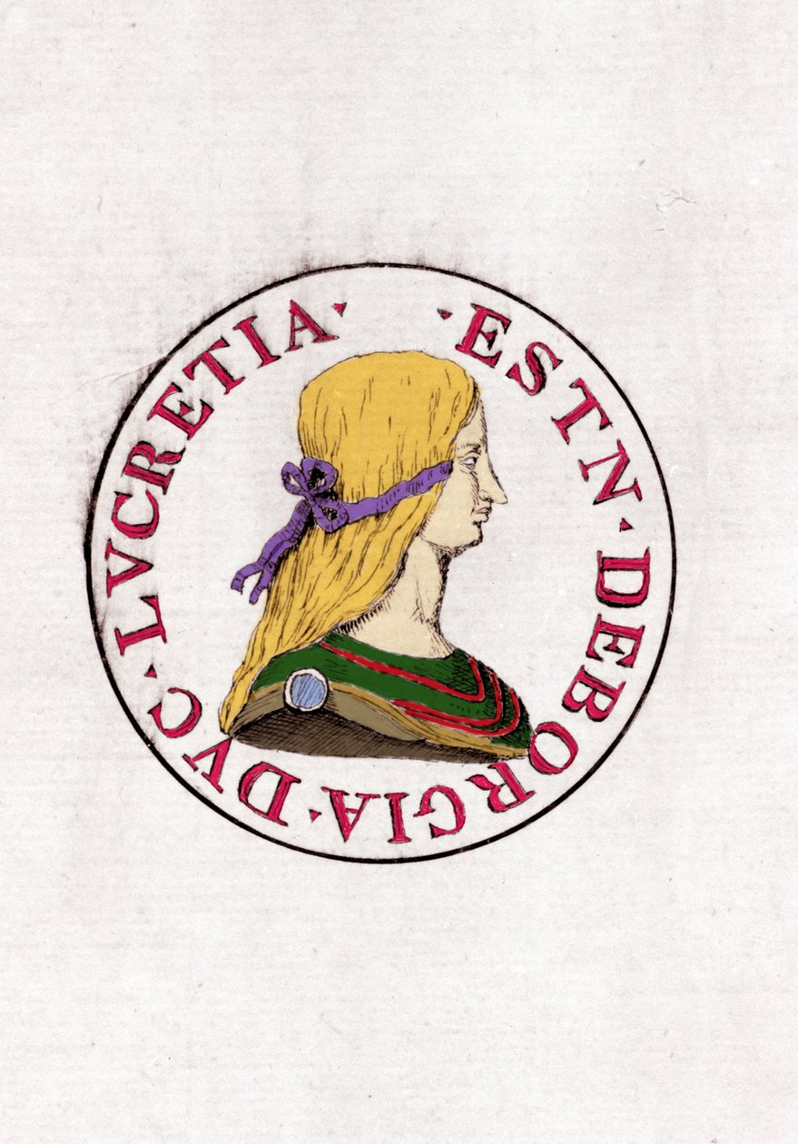 Lukrecja Borgia (1480-1519). autorstwa Unknown artist