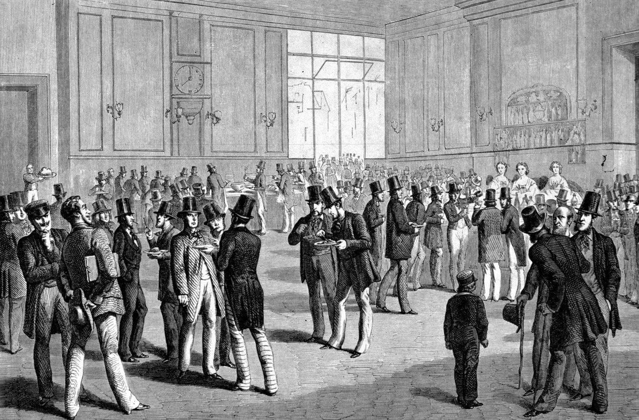 Obiad w barze w San Francisco, Kalifornia (USA) 1860. autorstwa Unknown artist
