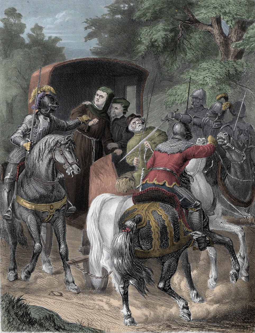 Schwytanie Lutra - porwanie Marcina Lutra (1483-1546) z Lasu Turyngii 4 maja autorstwa Unknown artist