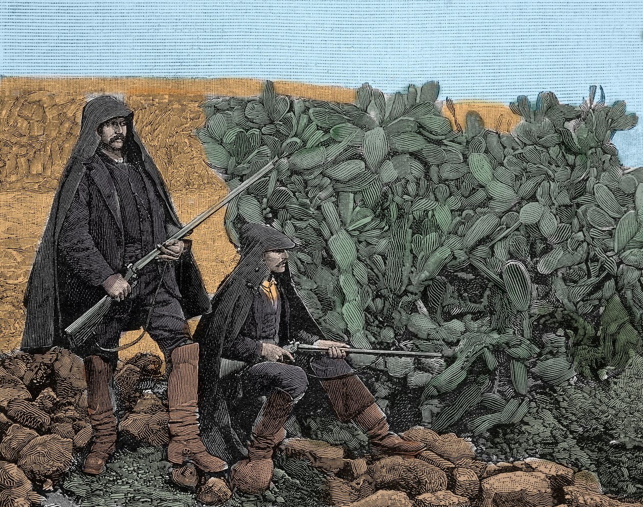 Mafia (Cosa Nostra) na Sycylii: picciotti młodzi członkowie mafii, koniec XIX wieku. autorstwa Unknown artist