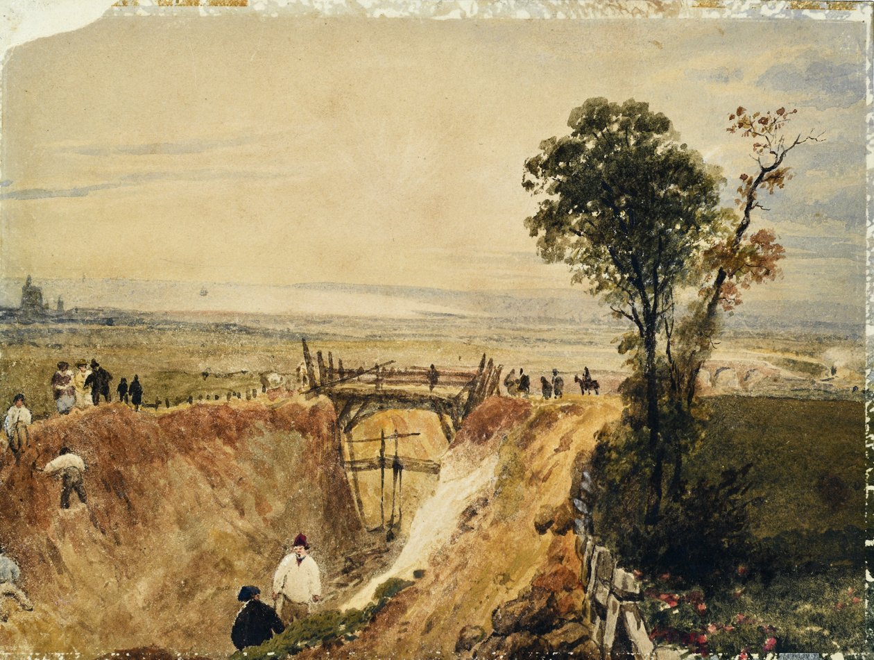 Tworzenie kolei Shoreham , ok. 1840 r. (akwarela na papierze) autorstwa Unknown artist