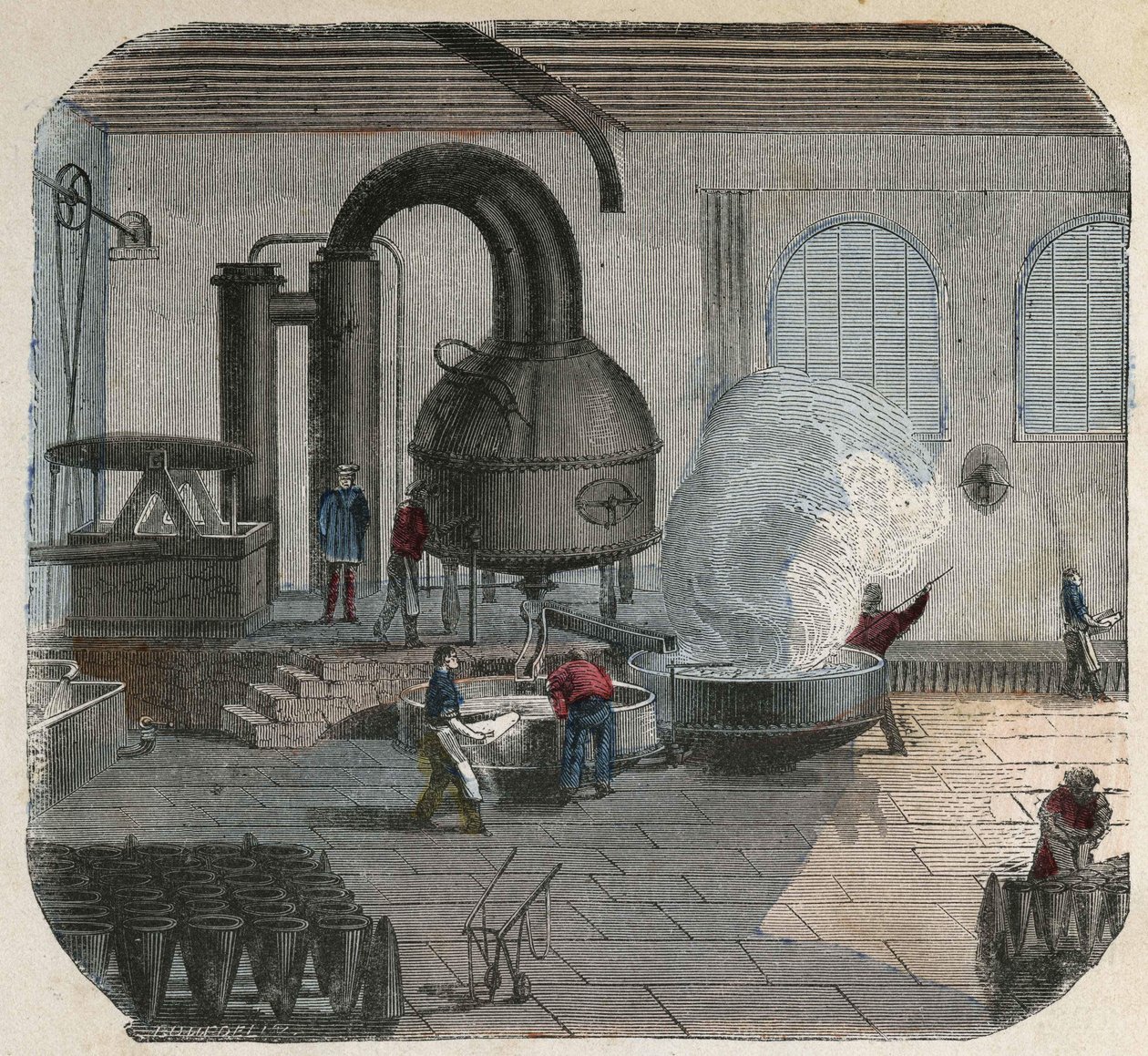 Produkcja cukru w fabryce. Ilustracja z XIX wieku. Kolekcja Bianchetti autorstwa Unknown artist