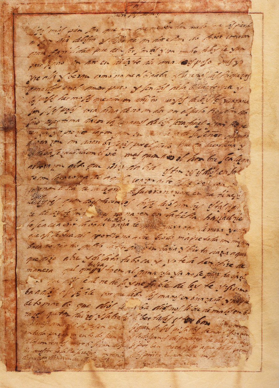 manuscrito. Carta nº 7 aos monges de Beas de Segura. Papel. 18 de novembro de 1585. polonês autorstwa Unknown artist