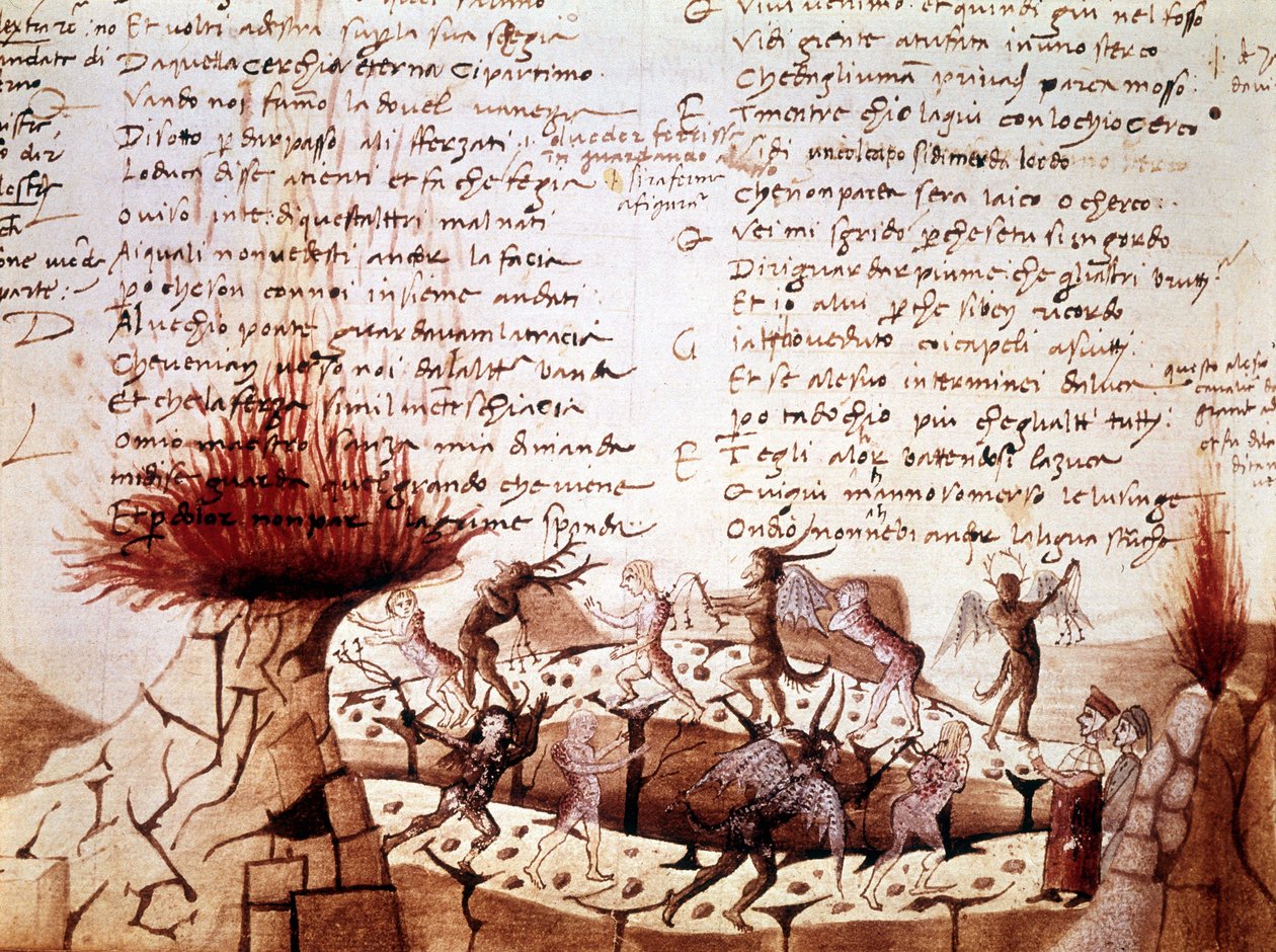 Rękopis „Boskiej komedii” Dantego Alighieri: Piekło autorstwa Unknown artist