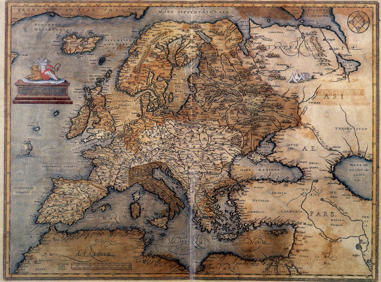 Mapa Europy autorstwa Unknown artist