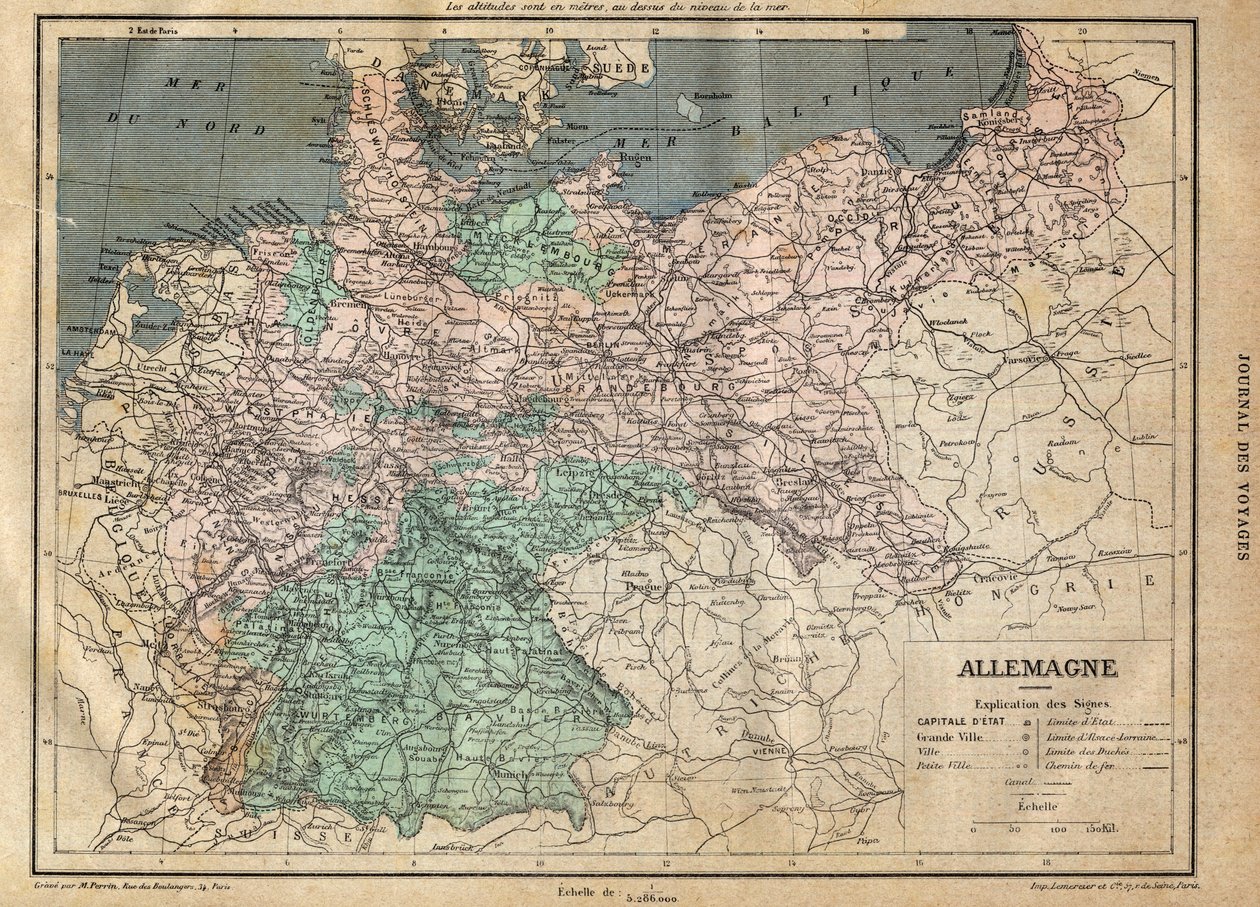 Mapa Niemiec w 1891 r. - Mapa Niemiec w 1891 r. - autorstwa Unknown artist