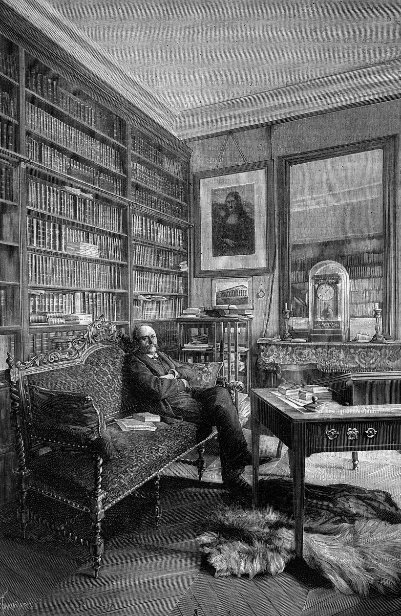 Marcellin Berthelot (1827-1907), francuski chemik, w swojej praktyce. Grawerowanie w „Natura: przegląd nauk i ich zastosowania w sztuce i przemyśle”” z 31 marca autorstwa Unknown artist