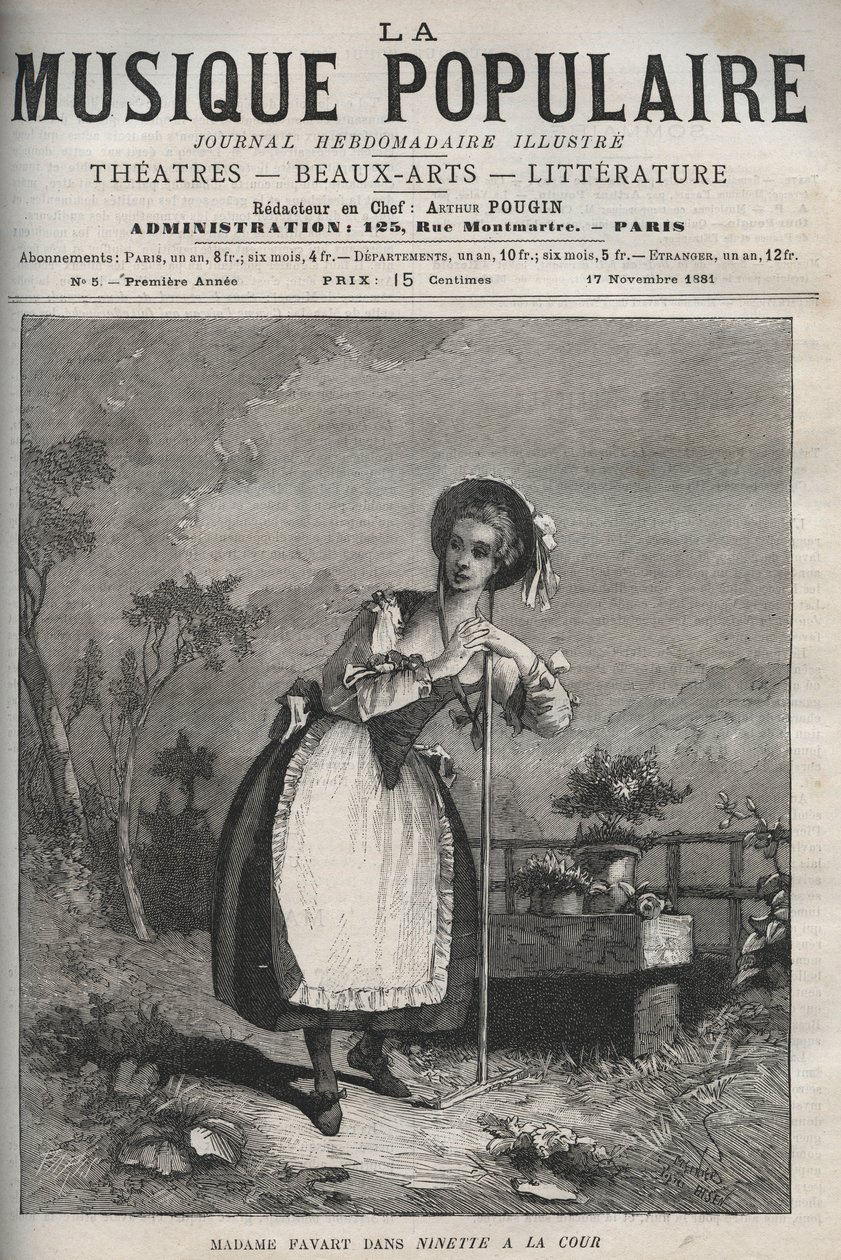 Marie Justine Benoite Duronceray (Madame Favart) w „Ninette a la cour ou le Caprice amour”” - komedia w trzech aktach i wierszu, melee d