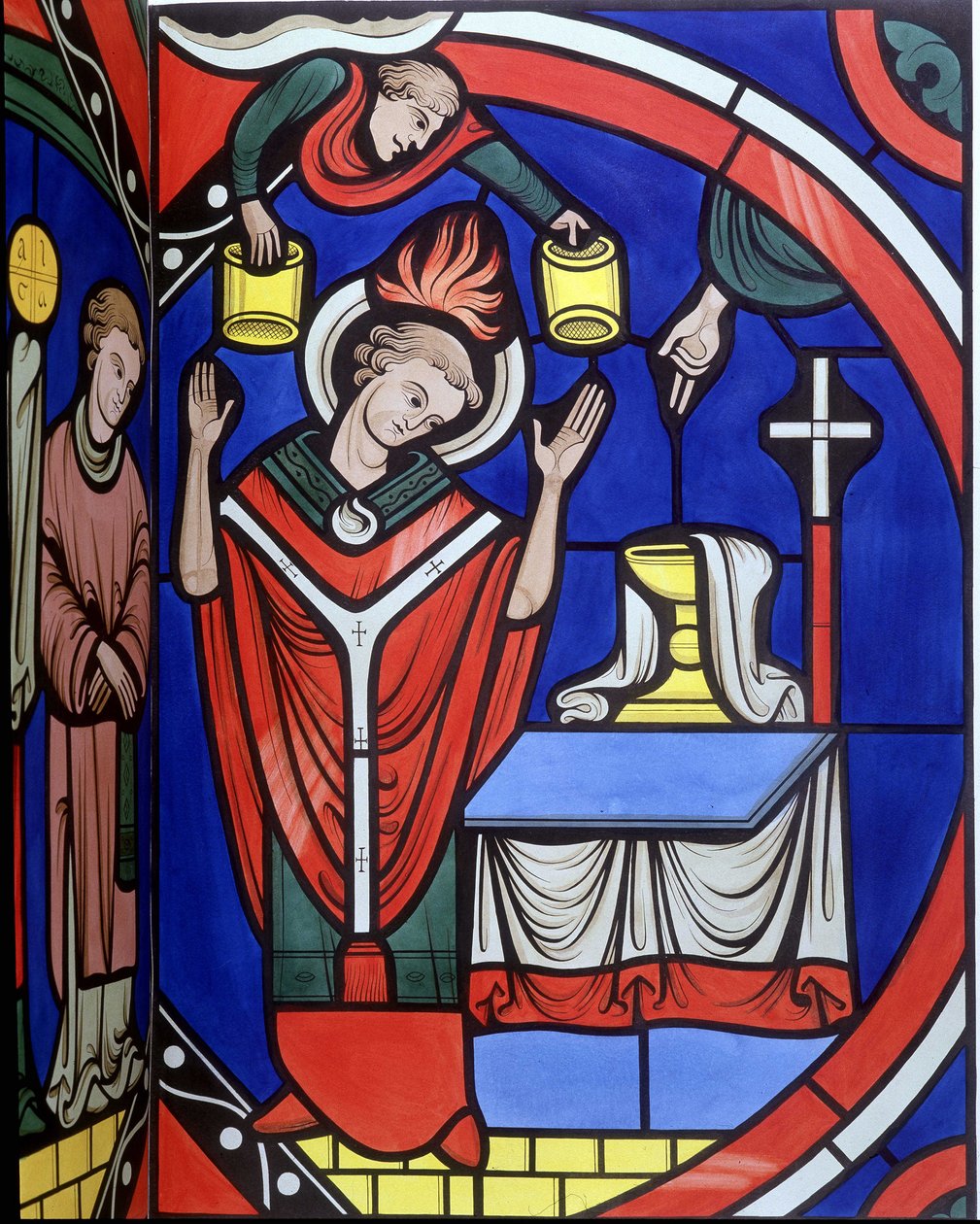Mass. College porównanie witrażu z katedry w Le Mans. Śledzenie XIX wieku. autorstwa Unknown artist