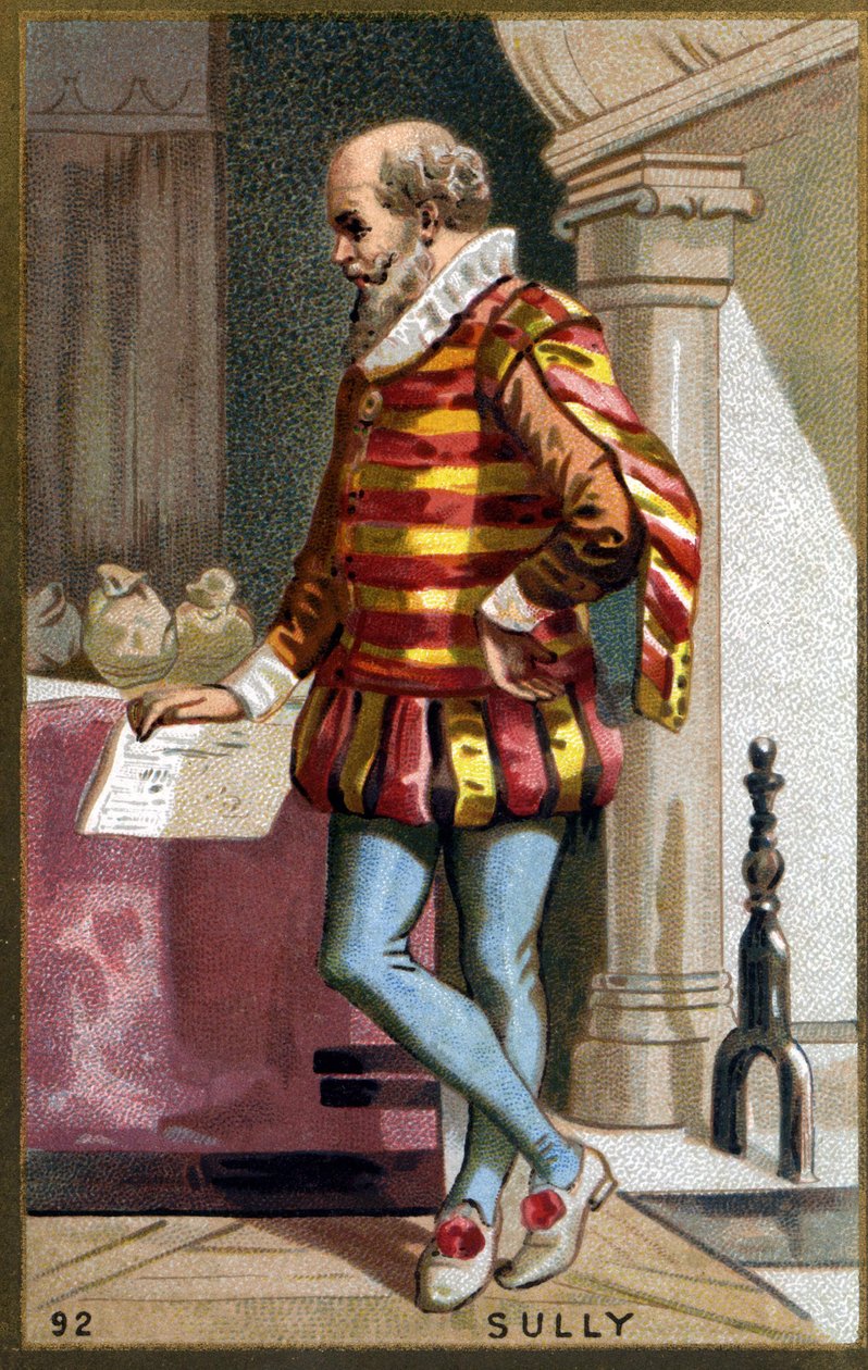 Maksymilian Bethune, baron Rosny, książę Sully (1560-1641). Chromolitografia XIX wieku. autorstwa Unknown artist