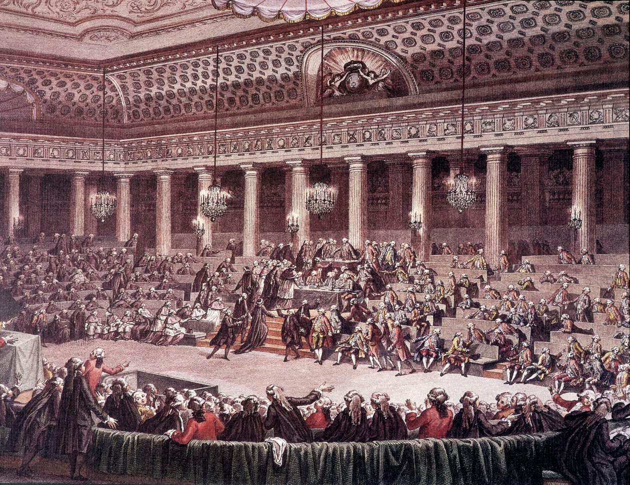 Posiedzenie Zgromadzenia Ustawodawczego w nocy 4 sierpnia 1789 r. o zniesienie przywilejów autorstwa Unknown artist