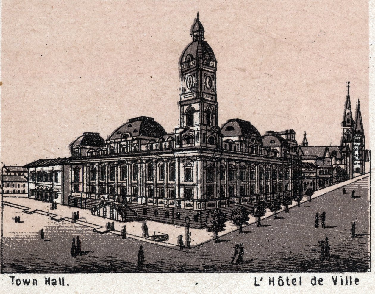 Melbourne, Australia: widok na ratusz. w „” Świat ilustruje 168 odsłon”” Niedatowany (koniec XIX wieku) autorstwa Unknown artist